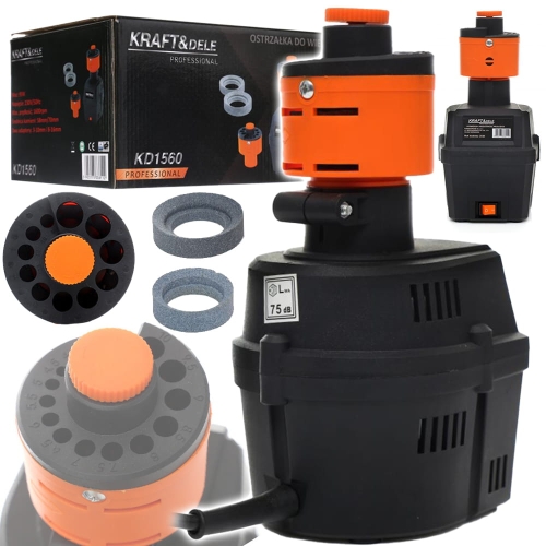 OSTRZAŁKA DO WIERTEŁ NOŻYCZEK NOŻY 95W 3-16mm 230V ADAPTER + KAMIENIE