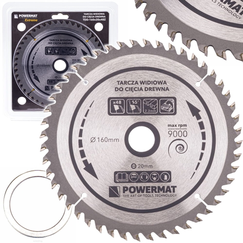 TARCZA WIDIOWA TARCZOWA WIDIA DO CIĘCIA DREWNA 160x20mm 48Z