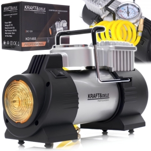 KOMPRESOR SAMOCHODOWY ZAPALNICZKA 12V 190W SPRĘŻARKA 150PSI ETUI KOŃCÓWKI