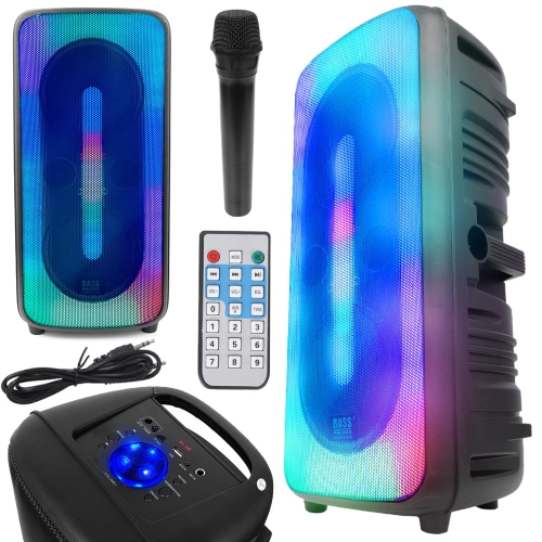 BOOMBOX WIEŻA RADIO MP3 GŁOŚNIK BLUETOOTH KARAOKE