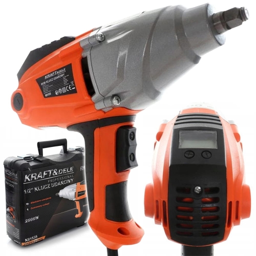 ELEKTRYCZNY KLUCZ UDAROWY 1/2" WALIZKA NASADKI 230V 800NM 2000W LCD