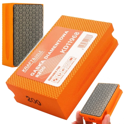 UNIWERSALNA GĄBKA DIAMENTOWA P200 DO SZLIFOWANIA PŁYTKI KAMIEŃ METAL DREWNO