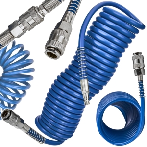 WĄŻ PRZEWÓD SPIRALNY PNEUMATYCZNY 5M DO KOMPRESORA 5X8mm ELASTYCZNY