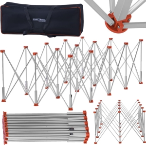 STÓŁ ROBOCZY SKŁADANY 15 NÓG GLAZURNICZY DUŻE FORMATY 221x115 1500kg PAJĄK