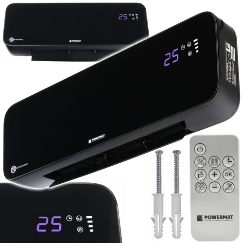 KURTYNA POWIETRZNA GRZEJNIK CERAMICZNY 2000W PILOT TERMOWENTYLATOR LCD