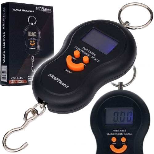 WAGA HAKOWA BAGAŻOWA WISZĄCA WYŚWIETLACZ LED BATERIE MAX 50KG