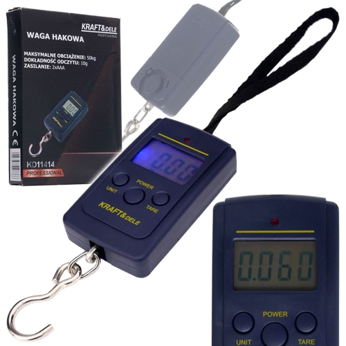 WAGA HAKOWA BAGAŻOWA PODRÓŻNA WĘDKARSKA ŁOWIECKA MYŚLIWSKA WISZĄCA LCD 50KG