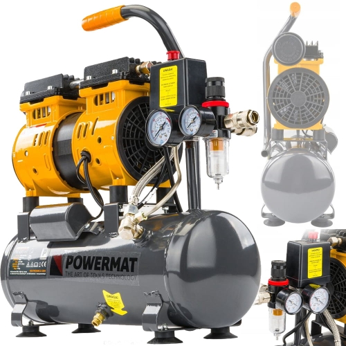 KOMPRESOR BEZOLEJOWY 6L SPRĘŻARKA 8BAR 150l/min 230V/50Hz SEPARATOR 0,75KM