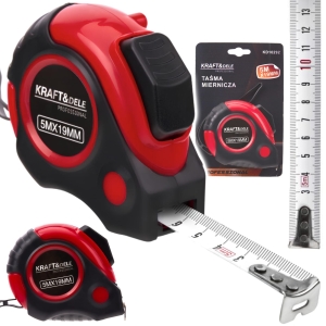 MIARA ZWIJANA 5M X 19MM STALOWA HAMULEC TAŚMA MIERNICZA