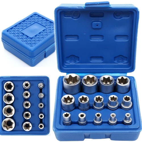 ZESTAW KLUCZY KLUCZE NASADOWE TORX 4-24mm NASADKI TORX WALIZKA 14EL 