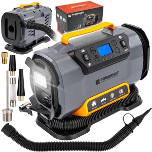 KOMPRESOR SAMOCHODOWY 12V 230V POMPKA 10 BAR DO OPON AUTA ROWERU MATERACY