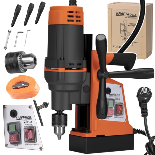 WIERTARKA STOŁOWA ELEKTRYCZNA MAGNETYCZNA PIONOWA 2100W 14000N 230V + PAS