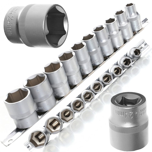 ZESTAW NASADEK KLUCZY NASADOWYCH NASADKI 1/2" 10-24mm 10EL