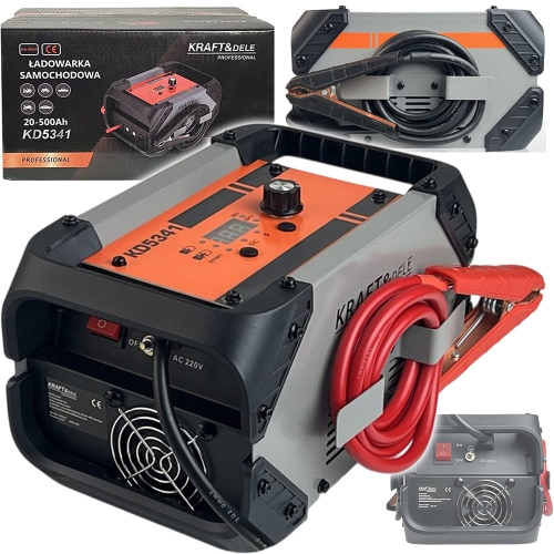 PROSTOWNIK SAMOCHODOWY 60A Z ROZRUCHEM 20-500Ah 12/24V 100–240V 50/60Hz