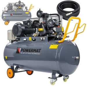 KOMPRESOR OLEJOWY 200L 8 BAR SPRĘŻARKA 3kW/4KM 400V 650L/MIN + WĄŻ 15m 