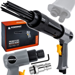MŁOTEK IGŁOWY PNEUMATYCZNY 19 IGIEŁ 4500rpm CZYSZCZENIE SPAWÓW RDZY FARBY
