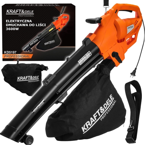 ELEKTRYCZNA DMUCHAWA Z ODKURZACZEM DO LIŚCI 3600W 230V/50Hz WOREK