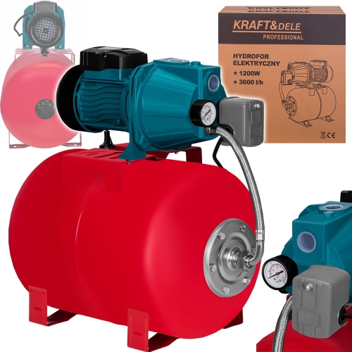 HYDROFOR ELEKTRYCZNY DO WODY 1200W 3600l/h ZBIORNIK 24L ZESTAW OGRODOWY