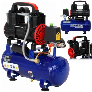 KOMPRESOR BEZOLEJOWY SPRĘŻARKA POWIETRZA 9L 230V 1200W KOMPAKTOWY +REDUKTOR
