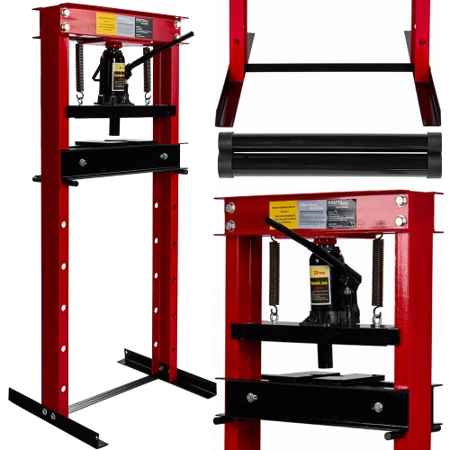 PRASA HYDRAULICZNA WARSZTATOWA 20 TON PŁYTY ŻELIWNE 0-650mm 8 POZIOMÓW