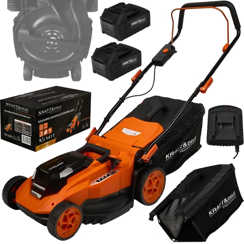 KOSIARKA AKUMULATOROWA 50L 38CM 40V 2 x 6ah SOLIDNA