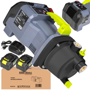 POMPA OGRODOWA DO WODY 3500L/h + 2xAKUMULATOR 6Ah ŁADOWARKA DO DESZCZÓWKI