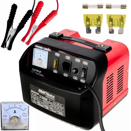 ŁADOWARKA SAMOCHODOWA PROSTOWNIK DO AKUMULATORÓW 12/24V 20A ŁADOWANIA 200AH