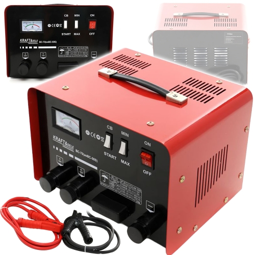 PROSTOWNIK SAMOCHODOWY DO AKUMULATORÓW ŁADOWARKA 12V 24V 180Ah Z ROZRUCHEM