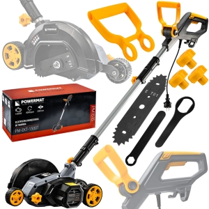 KRAWĘDZIARKA ELEKTRYCZNA 1500W 200mm DO USUWANIA CHWASTÓW MCHU Z KOSTKI