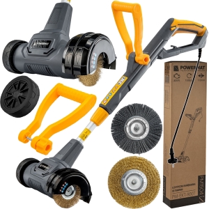 KRAWĘDZIARKA ELEKTRYCZNA 800W DO USUWANIA CHWASTÓW MCHU Z KOSTKI 2 SZCZOTKI