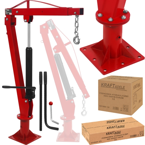 PODNOŚNIK ŻURAW HDS 1000kg HYDRAULICZNY OBRACANY WYSIĘGNIK 1500 – 1690 mm