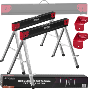 SOLIDNE KOZIOŁKI KOBYŁKI WARSZTATOWE STOJAKI 500KG SKŁADANE ZESTAW 2 SZT.