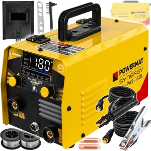SPAWARKA INWERTOROWA MIGOMAT FCAW FLUX MMA TIG-LIFT 180A SYNERGIA 2xDRUT