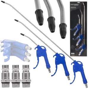 PISTOLET DO PRZEDMUCHIWANIA ZESTAW 3 PISTOLETÓW DO KOMPRESORA 3szt DŁUGIE