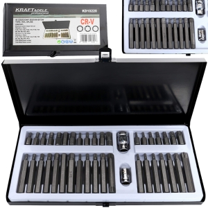 ZESTAW BITÓW KLUCZE 40 ELEMENTÓW KOŃCÓWKI TORX HEX SPLINE WALIZKA 6-KĄTNE