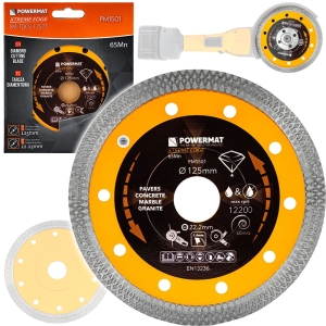 TARCZA DIAMENTOWA 125mm 1,4mm DO CIĘCIA BETONU GRESU CERAMIKI BRUKU SPIEKU