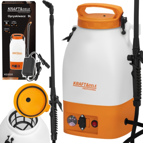 OPRYSKIWACZ CIŚNIENIOWY PLECAKOWY AKUMULATOROWY ELEKTRYCZNY 9L OGRODOWY