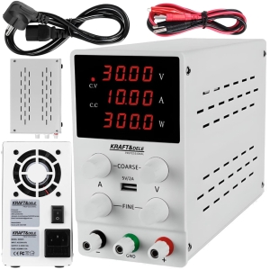 ZASILACZ LABORATORYJNY REGULOWANY PRECYZYJNY 0-30V 10A LED 200-240V AC