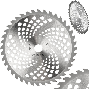 TARCZA WIDIOWA DO KOSY SPALINOWEJ DO KRZEWÓW GAŁĘZI PIŁA 40T 255x25,4mm