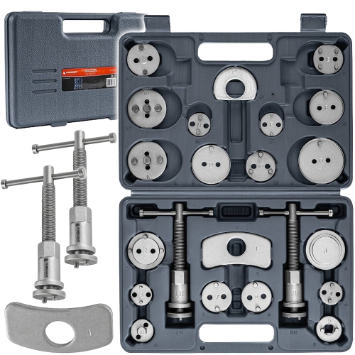 ZESTAW DO WYCISKANIA TŁOCZKÓW HAMULCOWYCH PRASKA PRAWO LEWO 22el WALIZKA