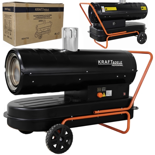 NAGRZEWNICA OLEJOWA 40kW Z TERMOSTATEM LCD KOMINEM DO ODPROWADZANIA SPALIN