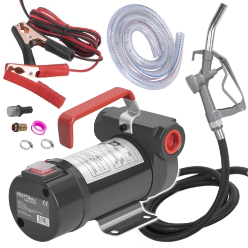 POMPA DO SPUSZCZANIA WYMIANY PALIWA OLEJU ROPY Z PISTOLETEM 12V 55L/min