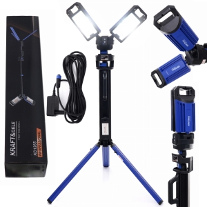 LAMPA LAMPKA BUDOWLANA STOJAK 2x NAŚWIETLACZ LED 5000LM 2 BARWY 6 TRYBÓW