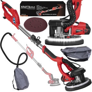 ELEKTRYCZNA SZLIFIERKA DO GIPSU GŁADZI TYNKÓW 2000W 800–1750rpm ŻYRAFA 230V