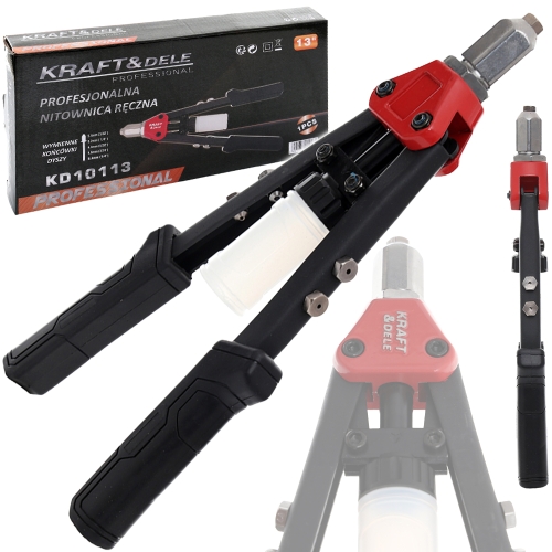 NITOWNICA DŹWIGNIOWA DO NITÓW ZRYWALNYCH DWURĘCZNA 13” DWURĘCZNA 2,4-6,4mm