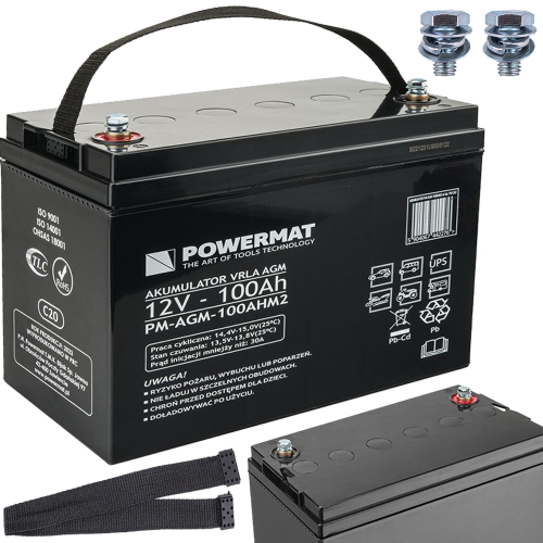 AKUMULATOR KWASOWO-OŁOWIOWY VRLA AGM 12V 100Ah BATERIA DO UPS C20