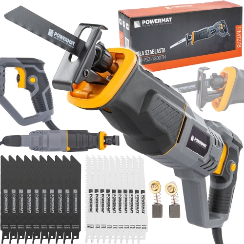 PIŁA SZABLASTA WYRZYNARKA LISI OGON ELEKTRYCZNA 1800W 20xNÓŻ ZESTAW 230V