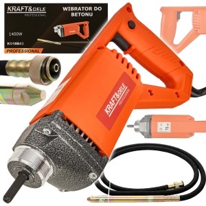 WIBRATOR ELEKTRYCZNY ZAGĘSZCZARKA DO BETONU 1400W SILNIK + BUŁAWA 2M