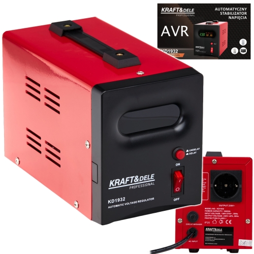STABILIZATOR NAPIĘCIA PRĄDU AVR 1000VA AUTOMATYCZNA STABILIZACJA AGREGATU 