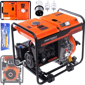 AGREGAT PRĄDOTWÓRCZY GENERATOR PRĄDU DIESEL 6000W 230V/50Hz 4-SUW
